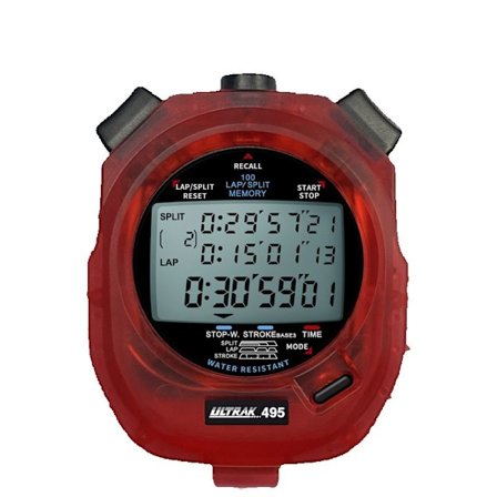 Ultrak 495-100 Dobbel Delt Minne Stoppeklokke - Gul WG