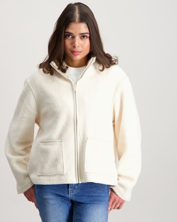 RYVLS Teddy Jacket Kremfarget Jakker Jente - Kids Brand Store