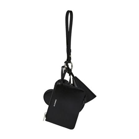 Jil Sander Multi Pouch Keyring svart, Dam Plånböcker, Dam, Storlek: ONE SIZE