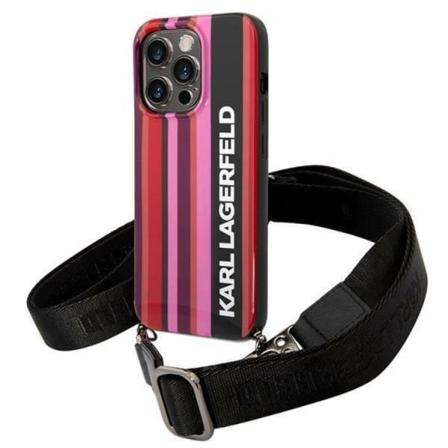 Karl Lagerfeld iPhone 14 Pro Max Skal med halsrem Stripes Strap
