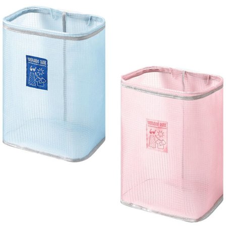 2 stk. veggmontert pustende klesvaskurv, sammenleggbar skittentøyskurv for baderomstøylagring