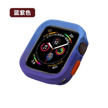 Tvåfärgad mjuk silikon tpu- case för Apple Watch Cover 9 8 7 6 Se 5 4 44 mm 45 mm skydd Iwatch Serie 41 mm 40 mm 49 mm stötfångare A7 41MM