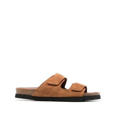 Palm Angels, Sliders Beige, Heren, Maat:43 EU,leer,print