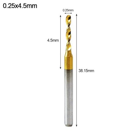 Twist Drill Bit Metal Bor Bit 0,25X4,5MM
