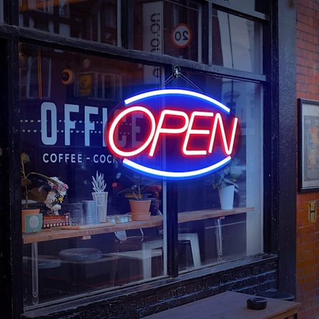 1 st neon LED öppen neon bokstav konst väggskylt öppen ljus USB N