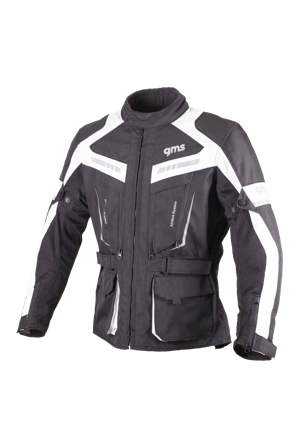 GMS Track Light Motorcycle Jacket Black/White M