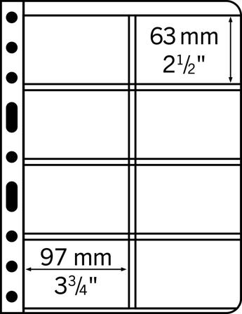 VARIO lommer 4 Striber V4VC klar, Leuchtturm, Pakke med 5 Stk.