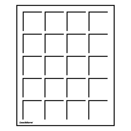 Møntbakker med 20 firkantede felter - blå - 2 stk.