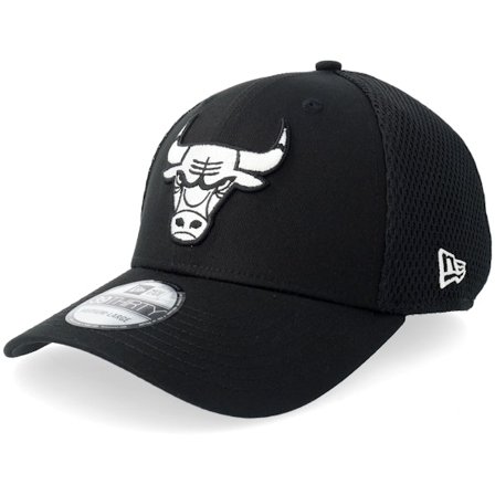 New Era - Negro flexfit Gorra - "Hatstore Exclusive x Chicago Bulls 39THIRTY Black Mesh Flexfit " @ Hatstore