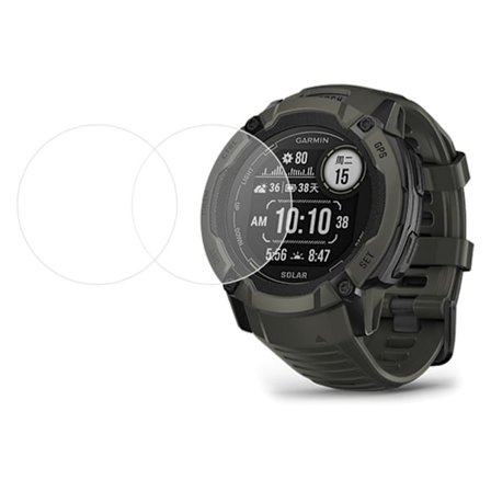 2Pcs Garmin Instinct 2X arc edge tempered glass screen protector