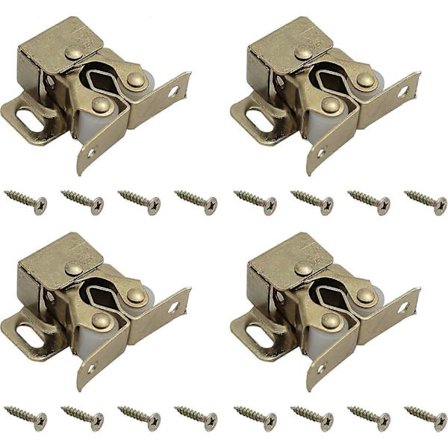 Dörrfång, 4-pack Dubbla Rullar Stark Hållning Skåp Dörrfång, Dubbla Rullar Fång Skåp Dörrfång