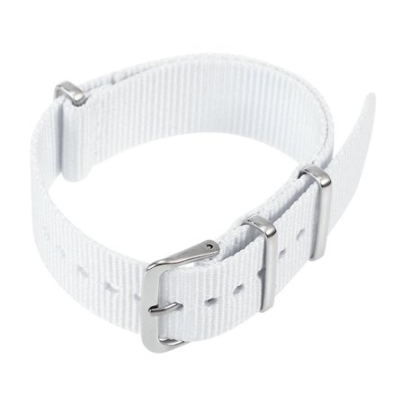 Watch av nylon klockarmband Heavy Duty watch Vävd armbandsrem 20 mm (vit)