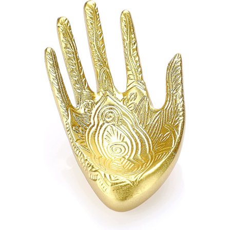 Harpiksringholder Ring Holster Håndform Smykkebrett Liten Smykkeoppbevaring Øredobber Og Halskjede Hjemmedekorasjon Gave Til Kone Og Kjæreste Gylden