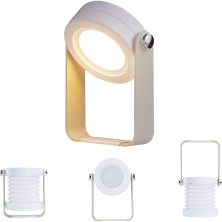 Kosketusohjattu yövalolamppu kahvalla, USB-ladattava pöytälyhty, 360° kääntyvä taitettava LED-valo