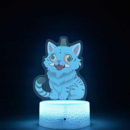 Bestselgende K-POP Demon Hunter Nattlys | Sprekkete Touch 16-fargers lampefot, perfekt for soveromsdekor//Derpy Series D