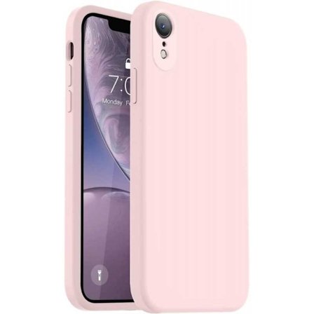 iPhone XS Max Gummibelagd Mattrosa Skal Kameraskydd Liquid - Rosa