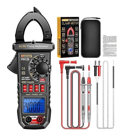Virtapihtimittari Digitaalinen Multimetri Virta 4000 laskuri Ampeerimittari Jännitetesteri(Musta)