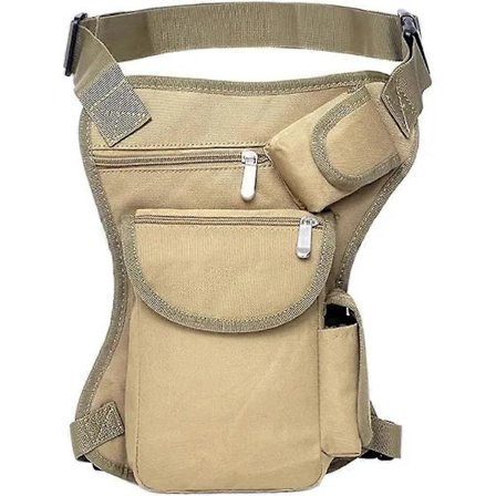 Ben Taske Lår Talje Taske Motorcykelkørsel Til Mænd Kvinder Mode Hip Hop Løb Sort, Sort