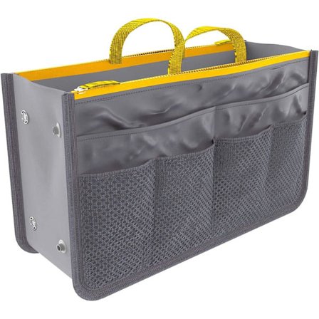 Håndtaskeorganisator til kvinder med 13 lommer Stor udvidelig håndtaske