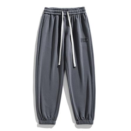 Herre Jogger Bomuld Svedbukser Stor Størrelse 8Xl 7Xl 6Xl Sport Baggy Bukser Sting Bånd Hofte Løs Haremsbukser Dark Grey 4XL (36-38)