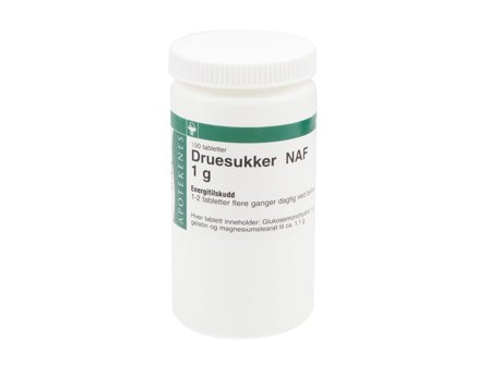 NAF Druesukker NAF tabletter 1g, 100 stk.