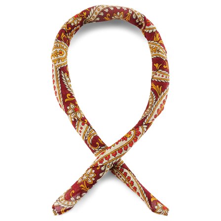 Bordeaux & Beige Paisley Bomuldshalstørklæde til mænd - Tørklæder