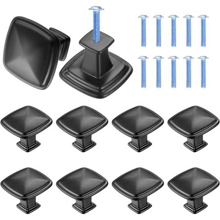 10 stk. sorte kjøkkenskaphåndtak, dørhåndtaksskuff, dør