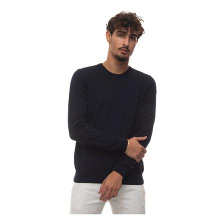 Hugo Boss - Stickade Tröjor - Blå - Herr - Storlek: S, Herr, Storlek: S