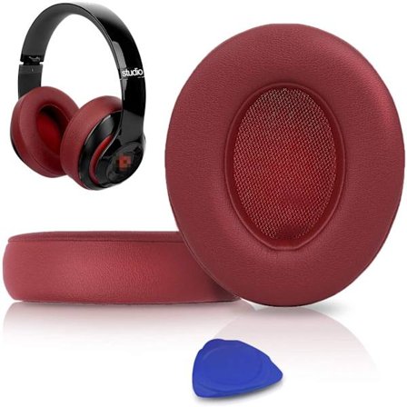 Ersättnings öronkuddar för Beats Studio 2 & Studio 3 trådbundna och trådlösa hörlurar Burgundy