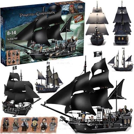1:1 Black Pearl Byggeklosser Pirates of the Caribbean Skip Serie Voksen Barn Montering Leke Gave