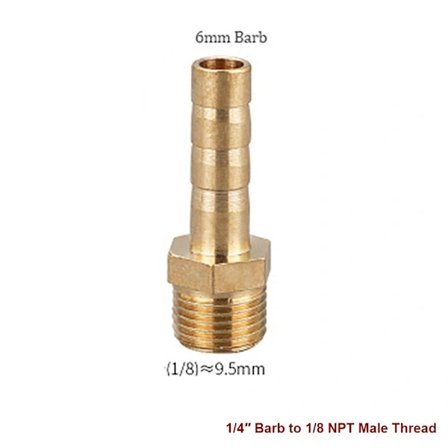 4 st Mässingsslang Hulling Luftslangskopplingar 1/8 NPT HANGÄNGA 1/8 1/8 NPT Hane