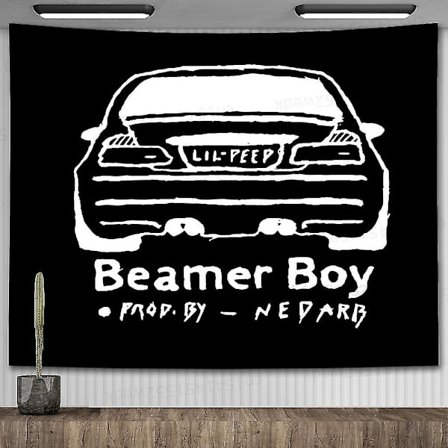 Lil Peep Vægtæppe Væghængende Se På Himlen Kunst Vægtæppe Tæppe Sort Hippie Hexemagiske Vægtæpper Æstetisk Værelsesindretning