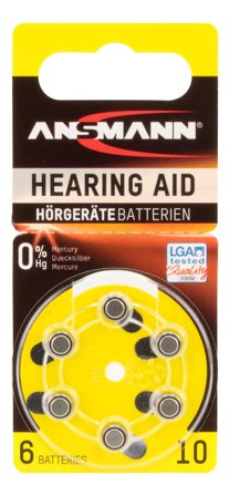 Ansmann 5013223 Batteri 6-pakk, til høreapparater, Elfordeling & strømforsyning