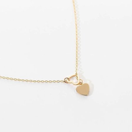 Halsband Guld Y Hjärta Droppkedja Enkelt halsband