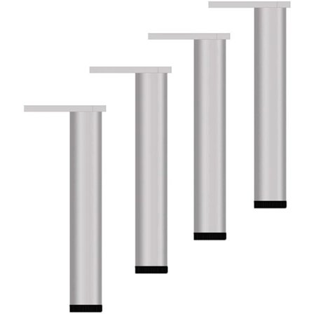 4 Styk Justerbare Møbelben 30cm Moderne Sofaben Sengeben Sølv Erstatningsfødder til Bord Skab-FF-