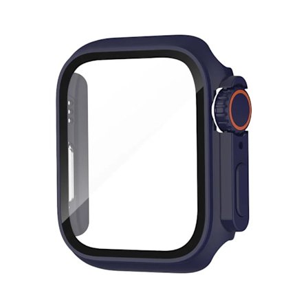 Glas+Fodral för Apple Watch Ändra Till Ultra iWatch Serie 4 5 6 7 8 9 45mm 41mm 44mm 40mm Skärmskydd Uppgradera till Ultra