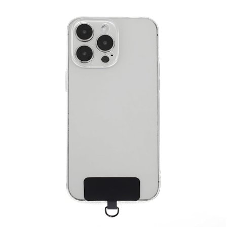 Replacement Phone Lanyard Gaskets Stainless Steel Mobile Phone Tether Tab Black for Crossbody Wrist Straps Universal Metal Phone Clips