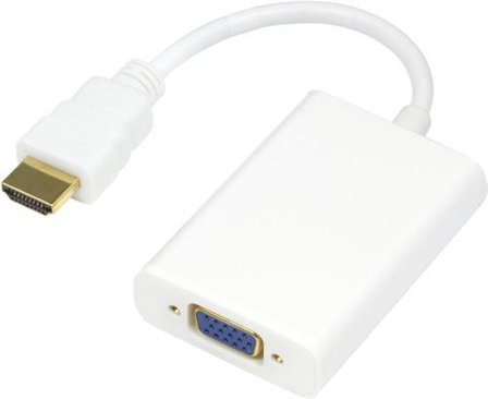Deltaco HDMI-VGA8 - Videokonverter - HDMI - VGA - hvit