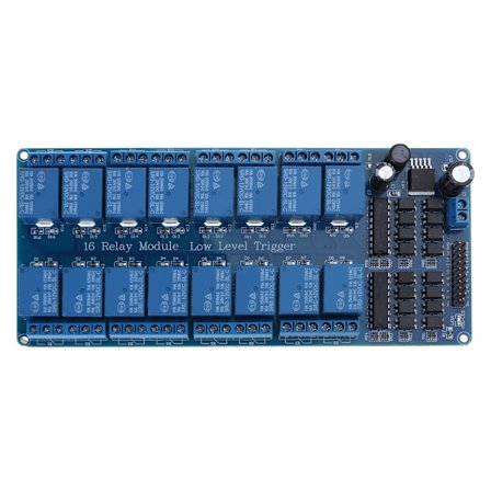 5V/12V/24V Microcontrollere Interface Strømrelæer Shield Modul 16 Kanal Relæer Modul Board