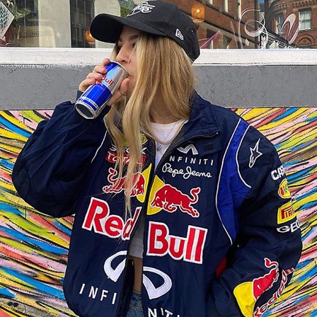 Vintage Racing Jakke, Bomber Jakke Print, F1 Streetwear Jakke Y2k