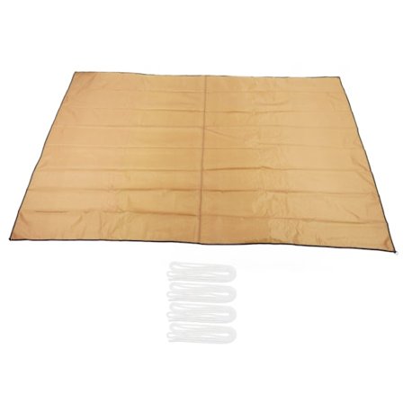 Solseil UV-blokkerende, sammenleggbar, rektangulær markiseduk for gårdsplass, hage, svømmebasseng, khaki