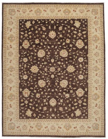 Handgeknoopt Ziegler Vloerkleed 273X352 Wol Oranje/Bruin Groot