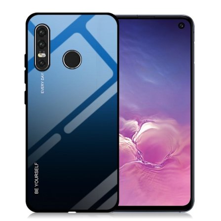 Huawei P30 Lite gradueret etui - Blå/Sort