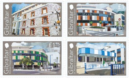 Gibraltar - Skoler - Postfrisk sæt 4v
