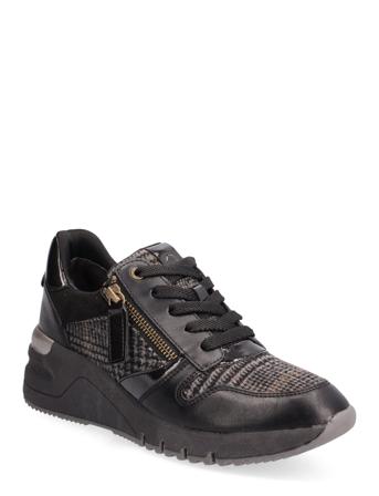 Woms Lace-Up Matalavartiset Sneakerit Tennarit Musta Tamaris