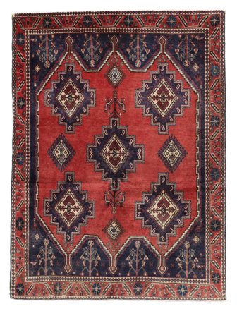 Afshar/Sirjan Vloerkleed Oosters Donkerrood/Zwart (Wol, Perzië)