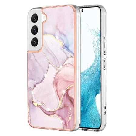 Marble Samsung Galaxy S23 Etui - Rose Guld Marmor
