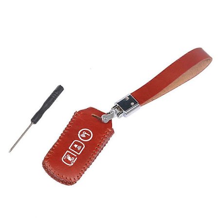 3-farvet Motorcykel Læder Bil Nøgle Etui Nøgle Læder Etui Beskyttelse f