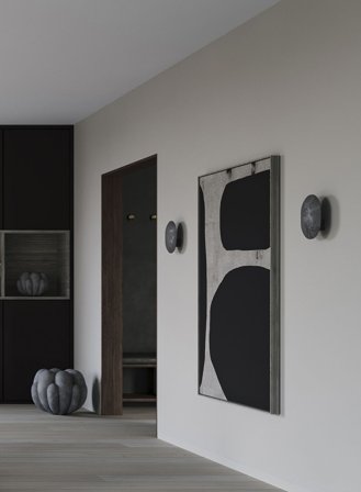 Clam vegglampe - oksidert