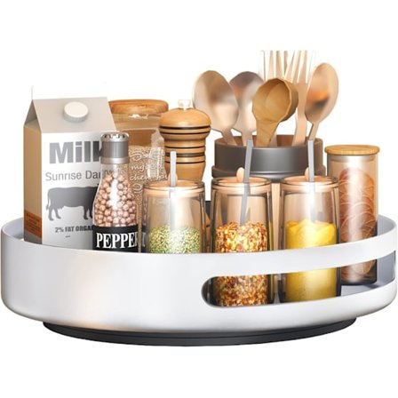 Kjøkken Krydder Oppbevaring Hvit 25,4cm